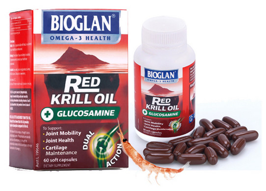 Viên uống bổ khớp Bioglan Red Krill Oil &amp; Glucosamine