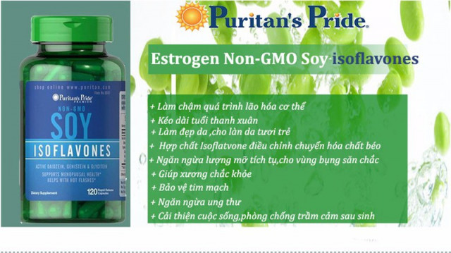 Mầm Đậu Nành Estrogen Non-GMO Soy Isoflavones 120 viên